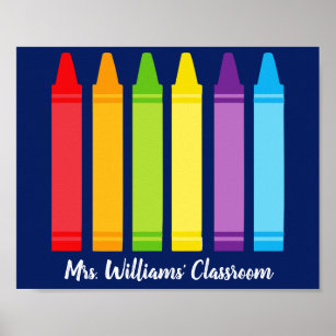 かわいいクレヨンカスタム小学校の教室 ポスター