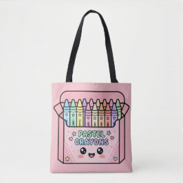 かわいいクレヨン箱 ありがとう先生へのギフト トートバッグ