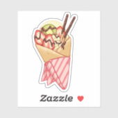 かわいいクレープデザートステッカー シール (シート)