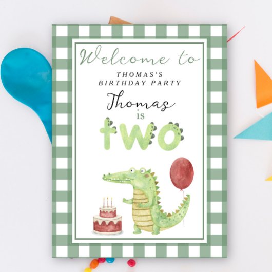 かわいいクロコダイル2nd誕生日パーティー ポスター