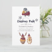 かわいいクワイバイくまのクリスマスパーティー 招待状 (スタンド正面)