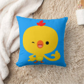 かわいいクールなキャラクターのニワトリの枕 クッション (ブランケット)