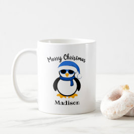 かわいいクールなペンギンのクリスマス 冬 オーダーメイド コーヒーマグカップ