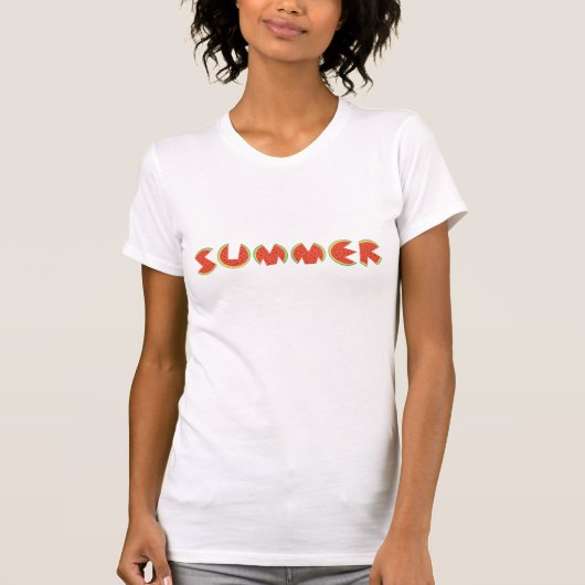 かわいいクールな夏のスイカ Tシャツ (正面)