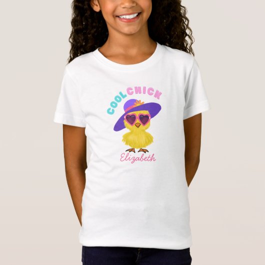 かわいいクールイースターシック若い女の子Tシャツ Tシャツ (正面)