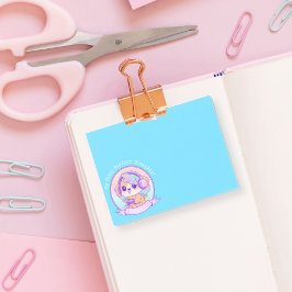 かわいいクールズゲーマーガールドッグインベビーブルー ポストイット