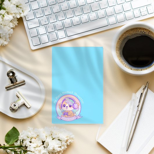 かわいいクールズゲーマーガールドッグインベビーブルー ポストイット