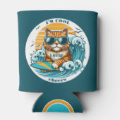 かわいいクールマンガのサーフネコ 缶クーラー (裏面)