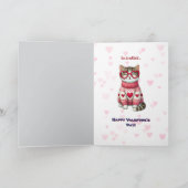かわいいクール猫バレンタインデー シーズンカード (内部)