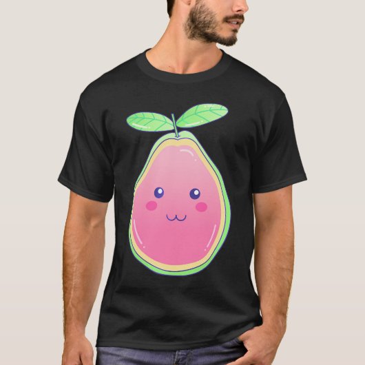 かわいいグアバフルーツジュースAnime Food Swea Tシャツ (正面)