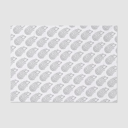 かわいいグガーリーレーヘッジホッグキッズベビーガールパターン 薄葉紙 (正面)