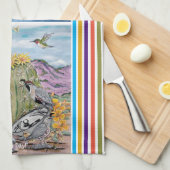 かわいいグッドデイナイトサウスウェスト動物の砂漠サボテン キッチンタオル (四つ折り)