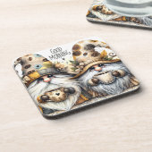 かわいいグッドモーニングコーヒー格言 コースター (左側)