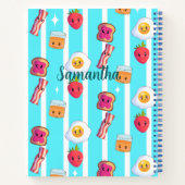 かわいいグッドモーニングデリシャス朝食 ノートブック (裏面)