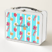 かわいいグッドモーニングデリシャス朝食 メタルランチボックス (正面)