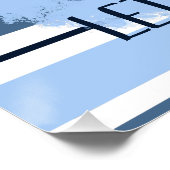 かわいいグッドモーニングレッズハッピーブルーストライプ ポスター (コーナー)