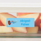 かわいいグッピーの熱帯魚の漫画パーソナライズされた ラベル (貼付)