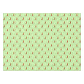 かわいいグラウンドホッグとチューリップパターン（の模様が）ある花 テーブルクロス (正面(横))