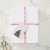 かわいいグラウンドホッグのクリスマスギフトタグ ギフトタグ (より糸付き)