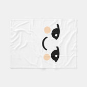 かわいいグラフィック顔フリースブランケット フリースブランケット (正面(横))