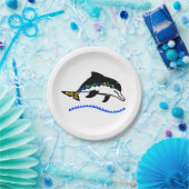 かわいいグラフィック – DOLPHIN -自然-パーティー- ペーパープレート (パーティー)