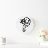 かわいいグラフィック – Leadbeater' POSSUM – オーストラリア ラウンド壁時計 (ホーム)