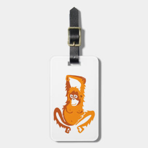 かわいいグラフィック – ORANGUTAN – 絶滅危惧動物 ラゲッジタグ