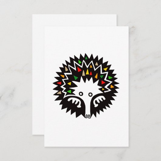 かわいいグラフィックECHIDNA – 野生生物 – 保護 – サンキューカード (正面/裏面)