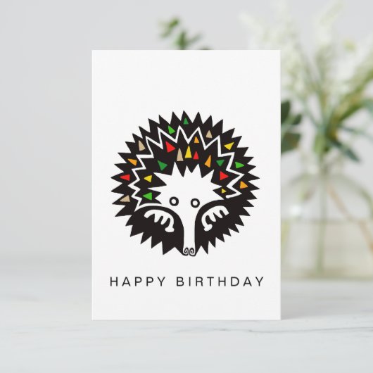 かわいいグラフィックECHIDNA – 野生生物 – 保護 –  サンキューカード (スタンド正面)