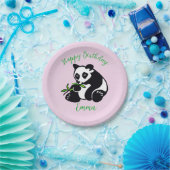 かわいいグラフィックPANDAクマ – ハッピーバースデー-パーティー ペーパープレート (パーティー)