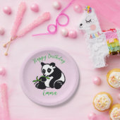 かわいいグラフィックPANDAクマ – ハッピーバースデー-パーティー ペーパープレート (パーティー)