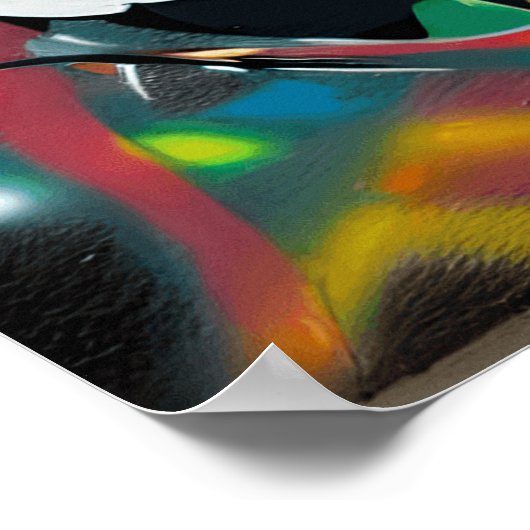 かわいいグラフィティカッコいい通りアートとアクション ポスター (角)