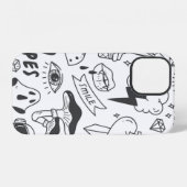 かわいいグラフィティ落書きセット iPhoneケース (裏面横)