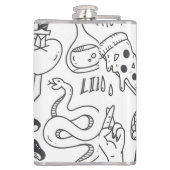 かわいいグラフィティ：ドードルアートセット。 フラスク (裏面)