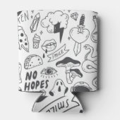 かわいいグラフィティ:ドードルアートセット。 缶クーラー (裏面)