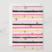 かわいいグラマー誕生日パーティーの招待 招待状 (裏面)