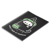 かわいいグランジブックウィッチ子猫 ノートブック (左側)