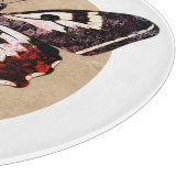 かわいいグランジヴィンテージ蝶とハート名を追加 カッティングボード (角)