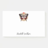 かわいいグランジヴィンテージ蝶とハート名を追加 ポストイット (正面)