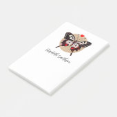 かわいいグランジヴィンテージ蝶とハート名を追加 ポストイット (アングル)