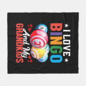 かわいいグランドキッズビンゴ愛好家ワードアート賭博 フリースブランケット (正面(横))