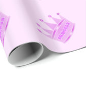 かわいいグリッターの明るいピンクの皇太子妃 ラッピングペーパー (ロールコーナー)