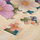 かわいいグリッターフローラユニコーンパーソナライズされたキッズ ジグソーパズル (側面)