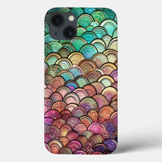 かわいいグリッターマーメイドはかりで測グリーンパープルガーリー Case-Mate iPhoneケース (裏面)