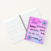 かわいいグリッターレインボーガール ノートブック (内部)