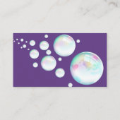 かわいいグリッター清掃サービスメイド掃除 名刺 (裏面)