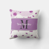 かわいいグリッター秋の紅葉ピンクあなたの名前を追加 クッション (裏面)