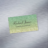 かわいいグリティグリーンライム グラデーション マグネット名刺 (インサイチュ)