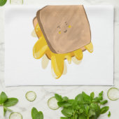 かわいいグリルチーズドリップサンドイッチ キッチンタオル (折り畳み)