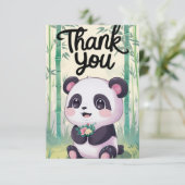 かわいいグリーティングパンダ サンキューカード (スタンド正面)